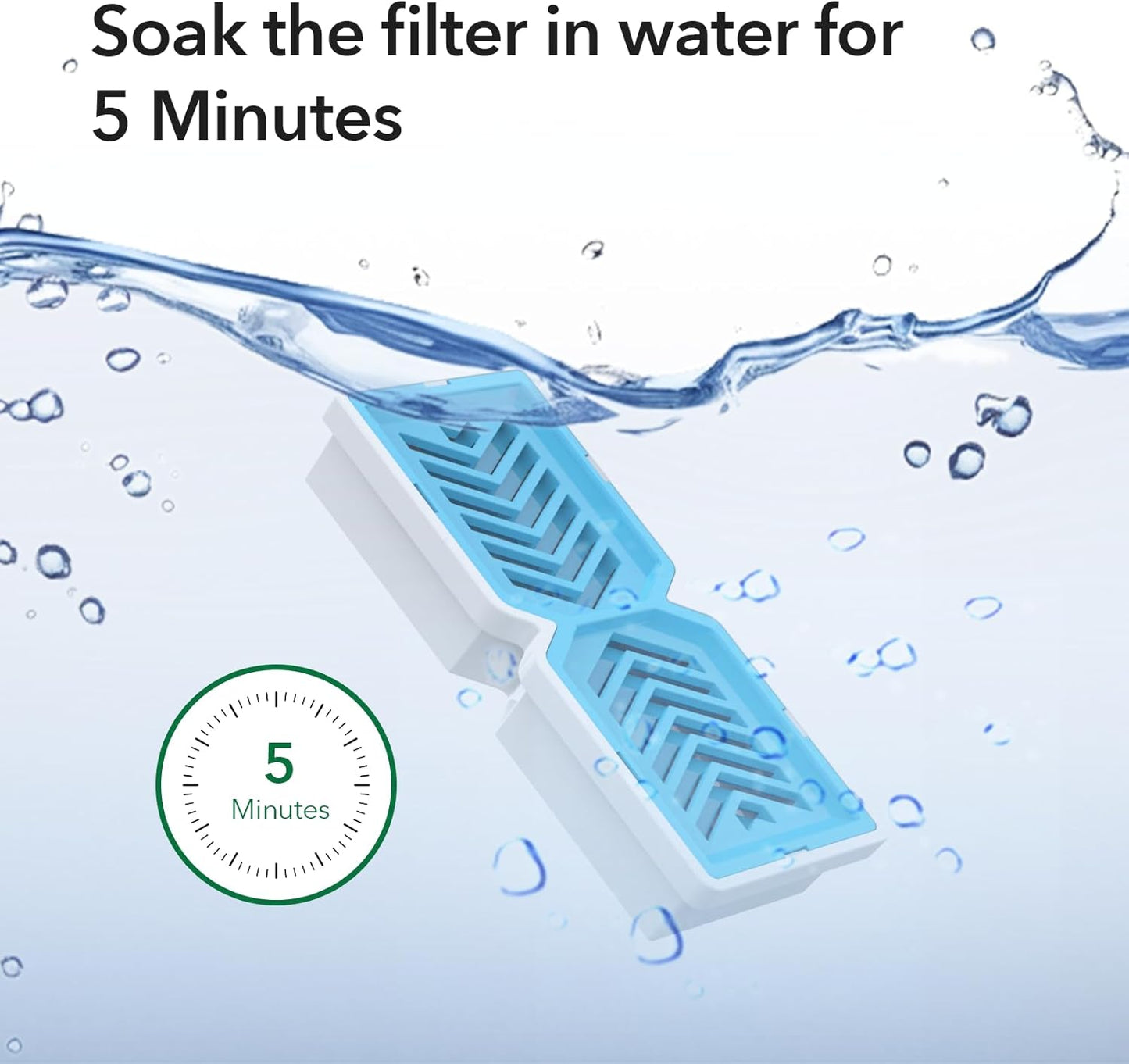 Replacement Water Fountain Filters, Fits 412/418, 3.2L & 7L, 9 Pack | Includes Pre-Filter Sponges, Helps Trap Hair and Debris, Supports Cleaner Water Flow and Routine Fountain Maintenance