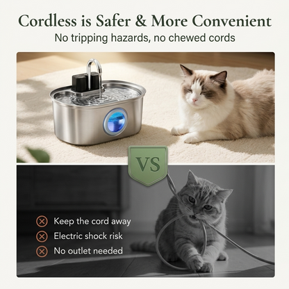 AveloFlow™ Pro – Stainless Steel Cat Water Fountain 2.0