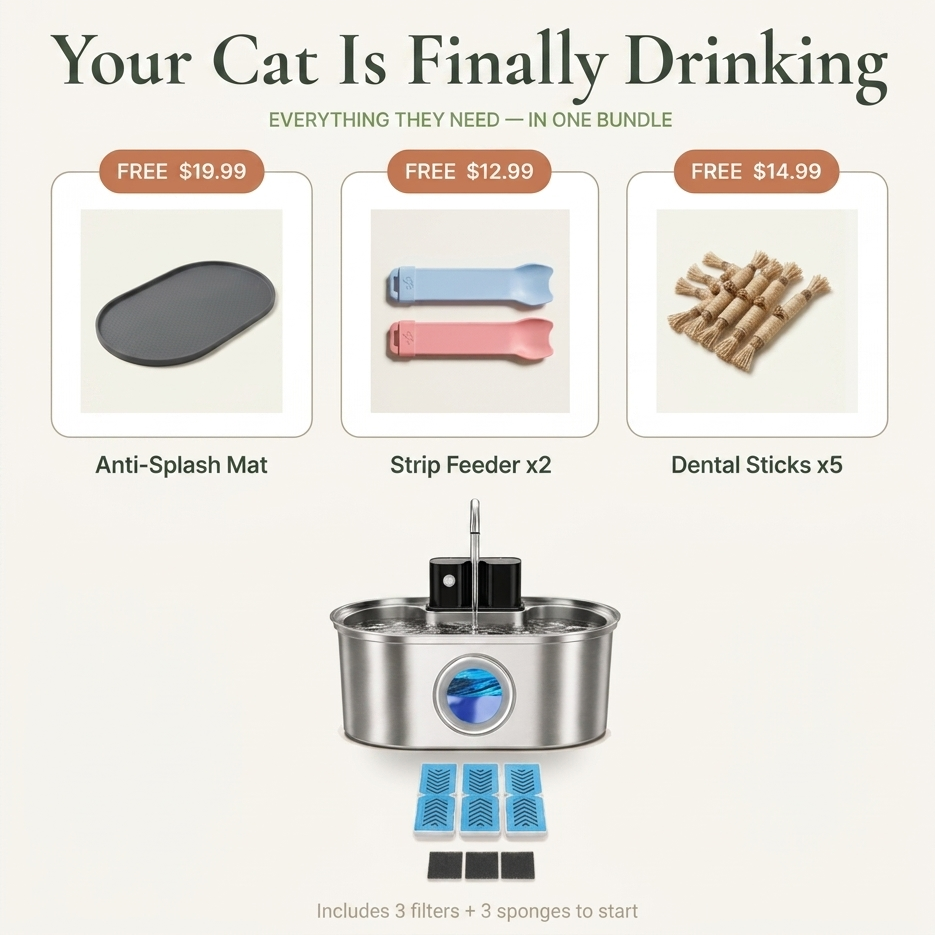 AveloFlow™ Pro – Stainless Steel Cat Water Fountain 2.0