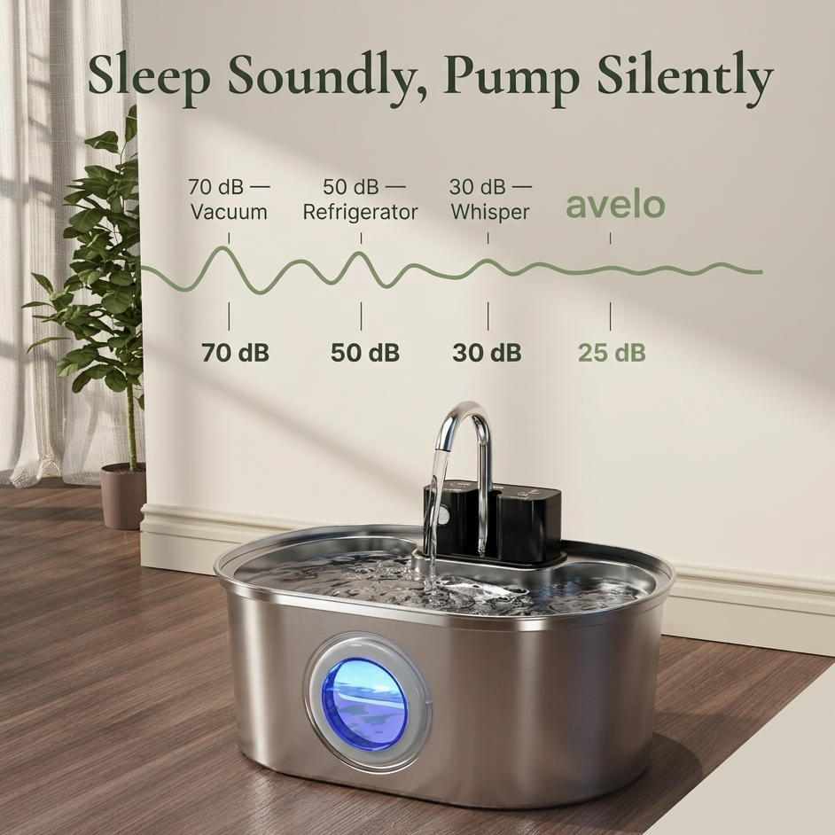 AveloFlow™ Pro – Stainless Steel Cat Water Fountain 2.0